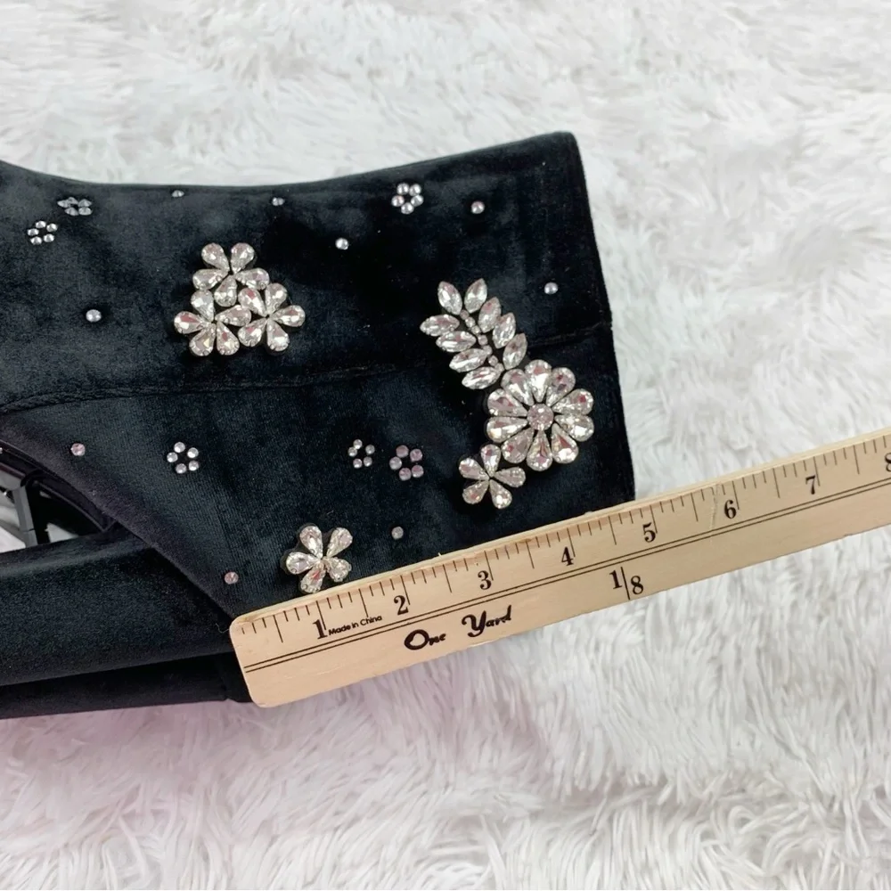 Express Rhinestone Embellished Platform Heeled‎ Ankle Boots